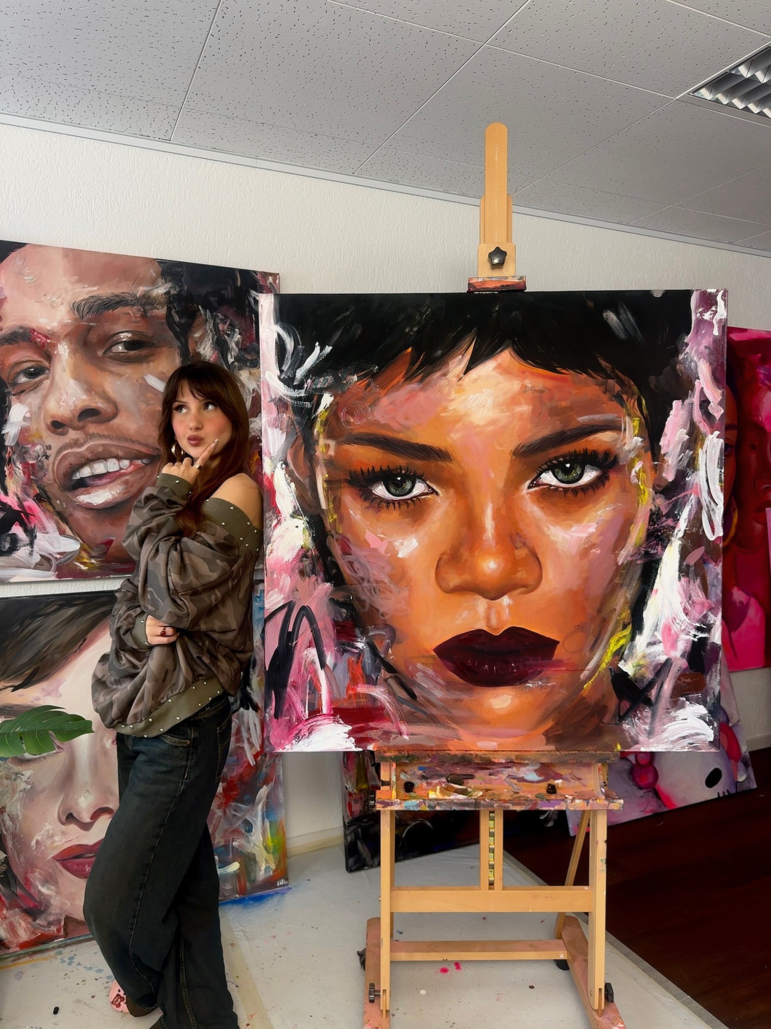 Rihanna, 100x100cm